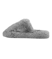 Loungeable Grey Faux Fur Slippers